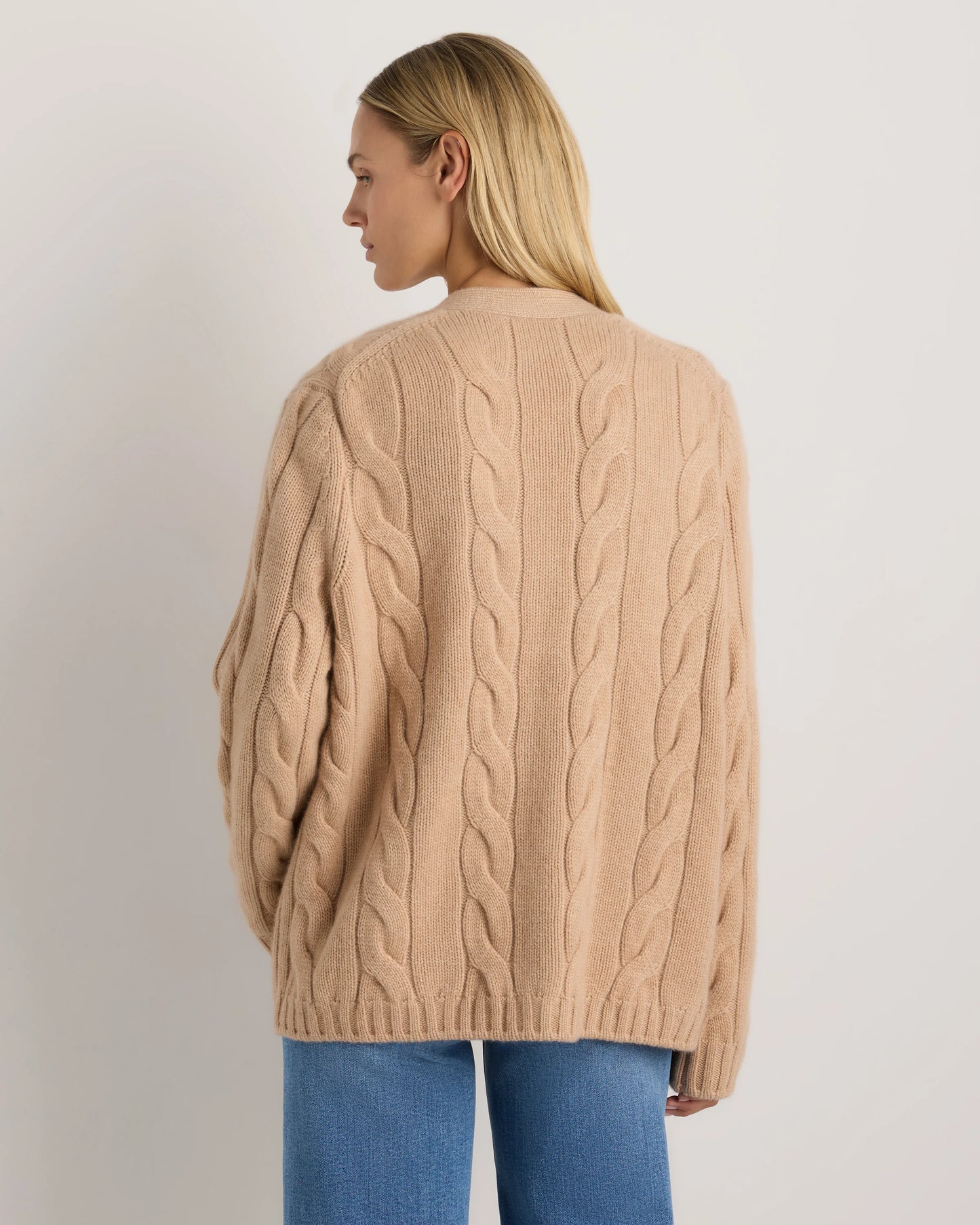 Luxe Baby Cashmere Cable Cardigan - XS / Pearled Ivory
