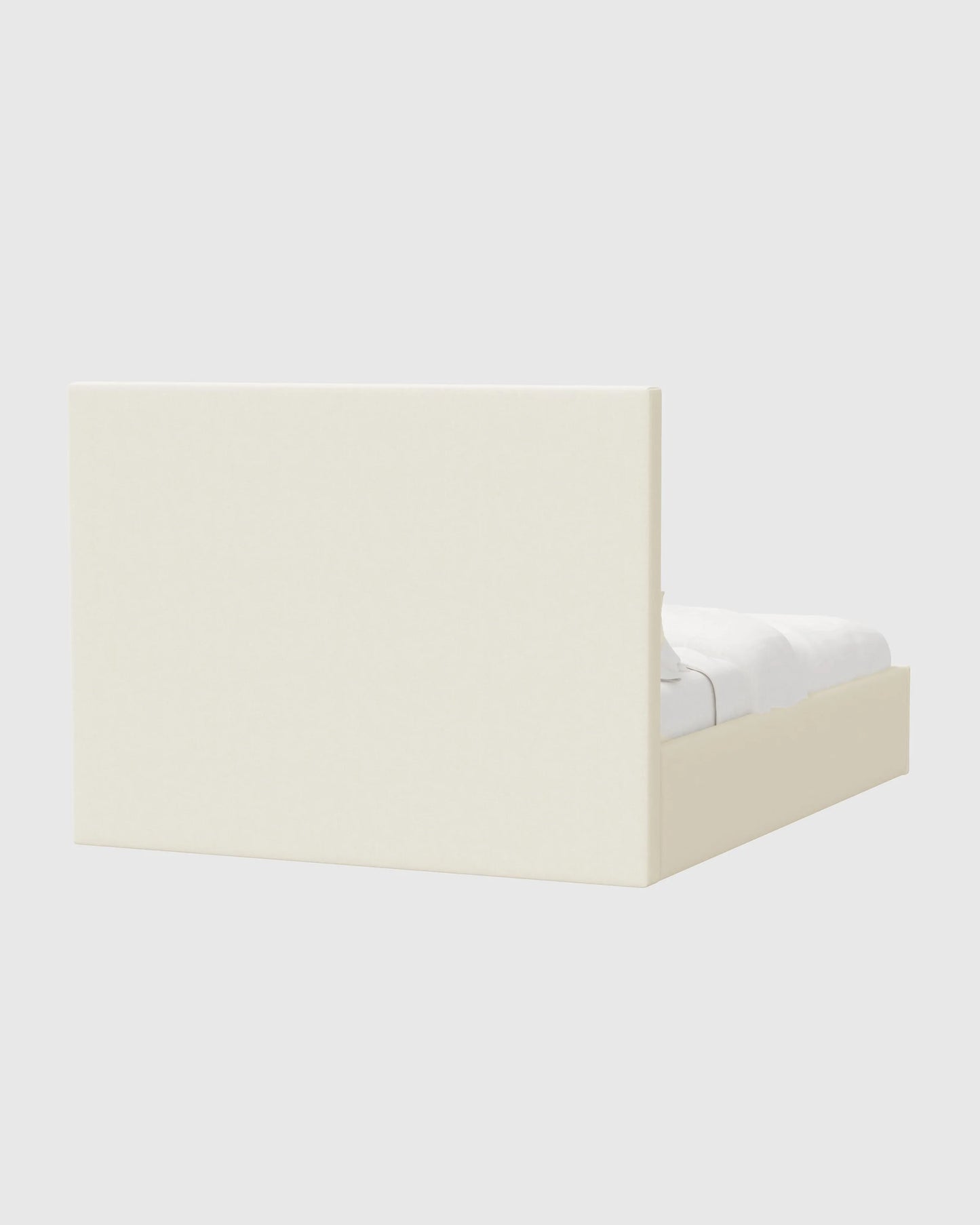 Square Bed in Performance Linen - Full / Ivory
