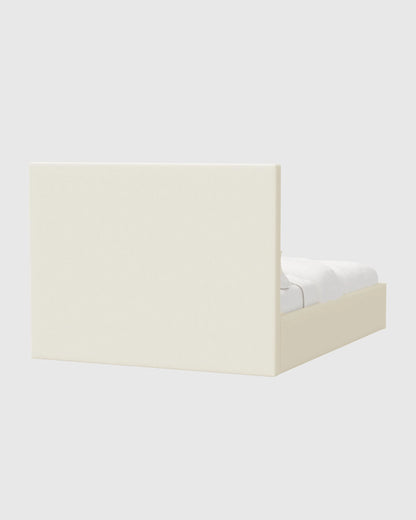 Square Bed in Performance Linen - Full / Ivory