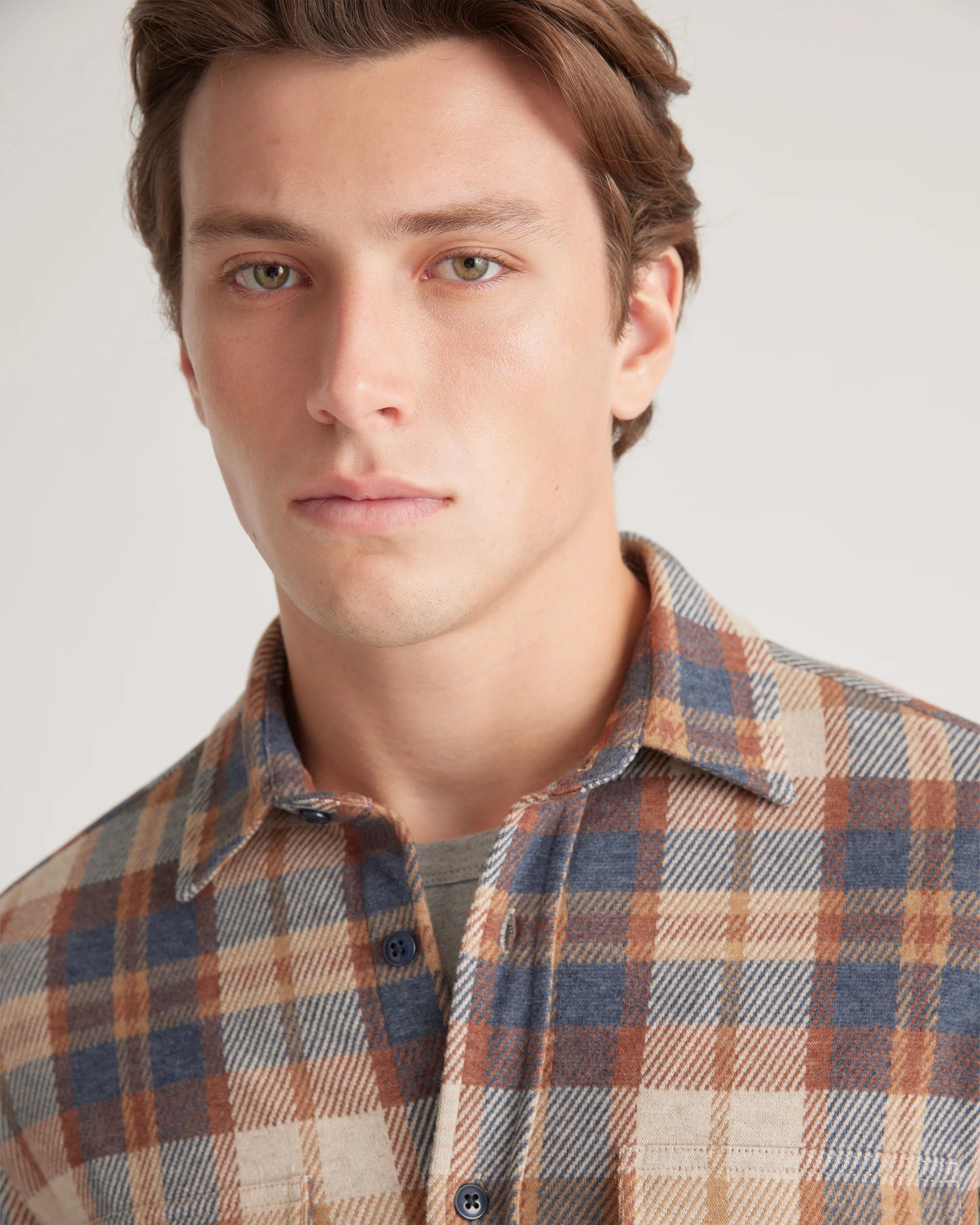 Stretch Sweater Fleece Shirt - S / Off-White