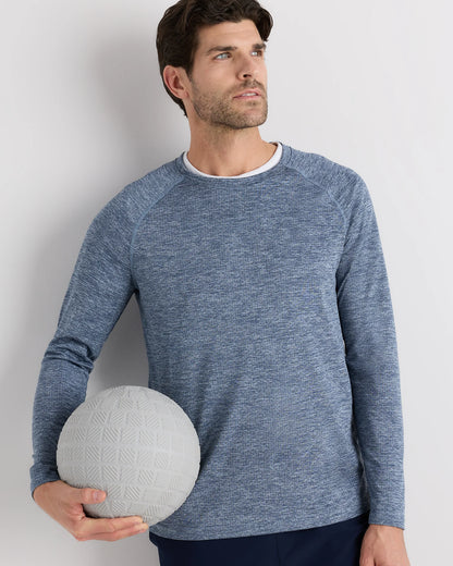 Mesh Performance Training Long Sleeve Tee - S / Heather Navy