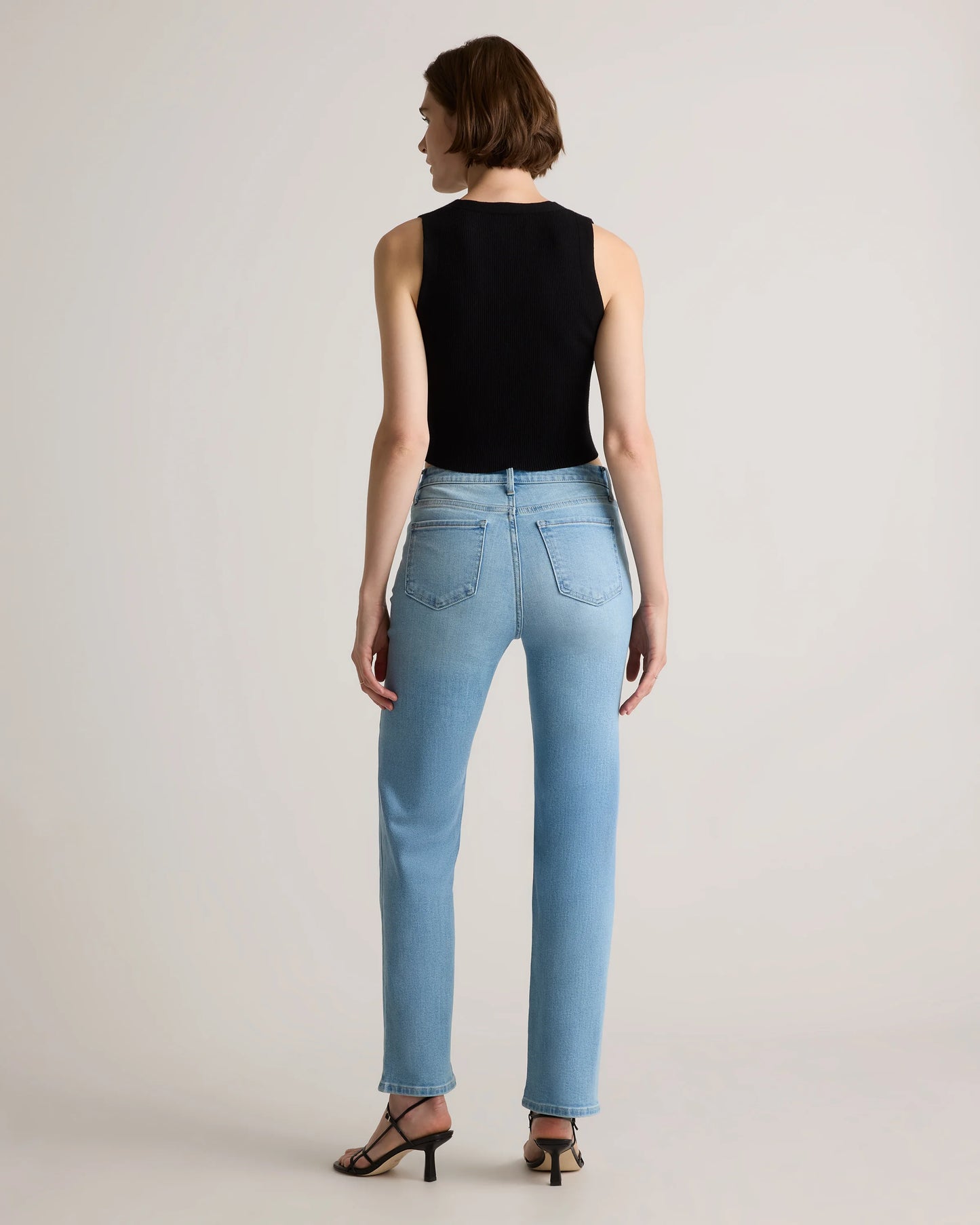 Bella Stretch Straight Jeans - 24 / Twilight Blue Fray