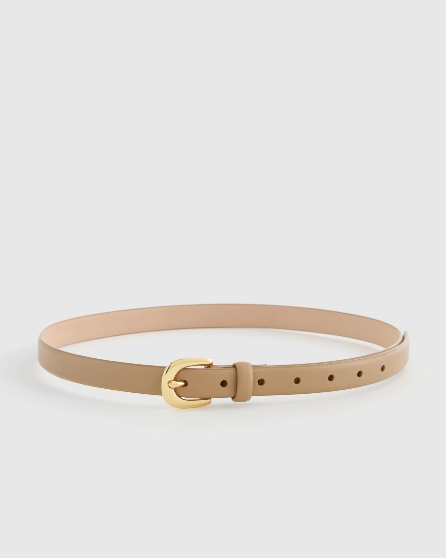 Sofia European Leather Skinny Belt - XS / Black