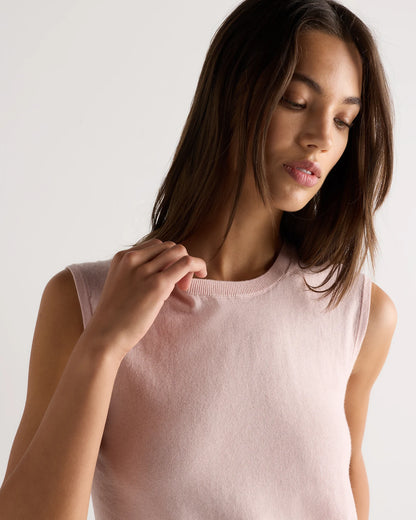 Lightweight Cotton Cashmere Sweater Tank - XS / Black