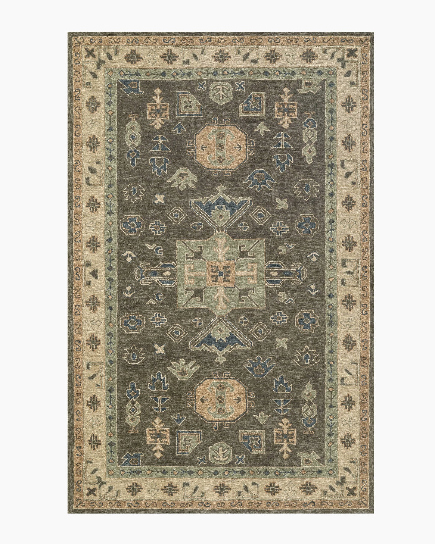 Callum Wool Rug - 3' x 5' / Green
