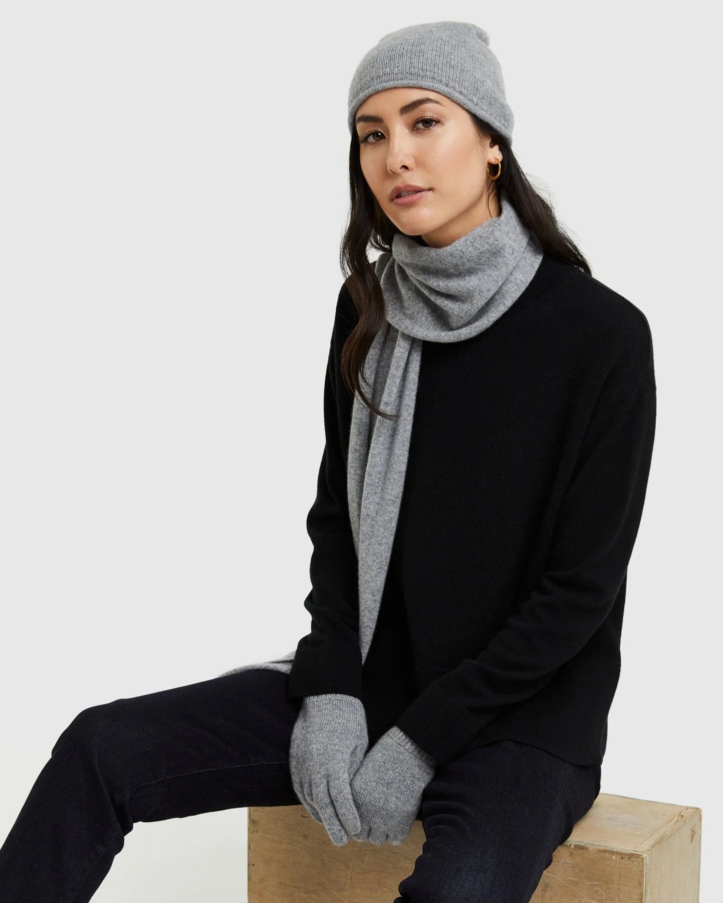 Mongolian Cashmere Gloves - One Size / True Navy