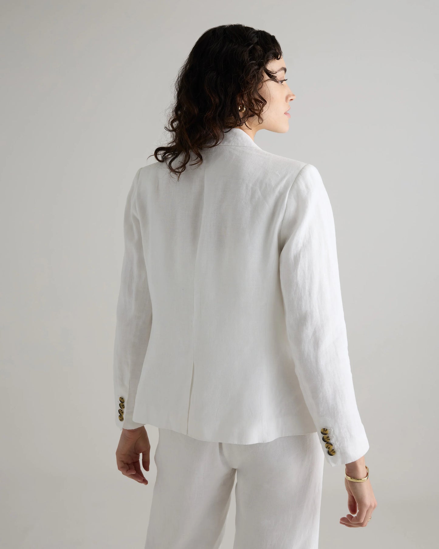 100% European Linen Structured Blazer - XS / French Blue