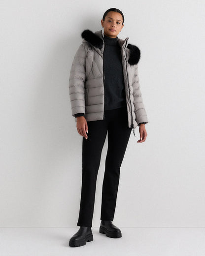 Responsible Down Belted Puffer Coat - XS / Hot Fudge