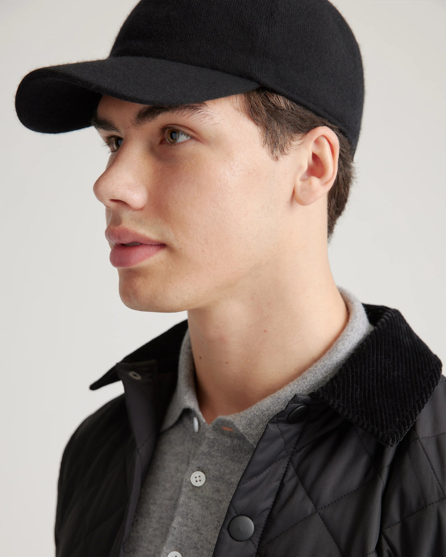 Cashmere Baseball Cap - XS/S / Black