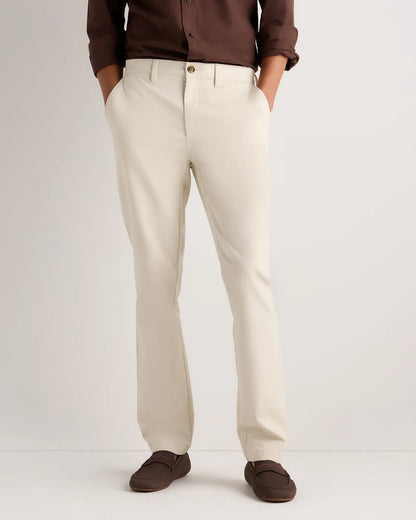 Organic Cotton Stretch Chino Pants - Slim - 30X30 / Stone