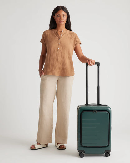 Front Pocket Carry-On Suitcase - One Size / Lavender