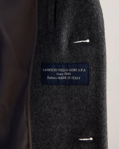 Italian Wool Overcoat - S / Heather Charcoal