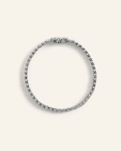 14K Gold Lab Grown Diamond North-South Oval Tennis Bracelet - 10ctw - 6.5" / Yellow Gold