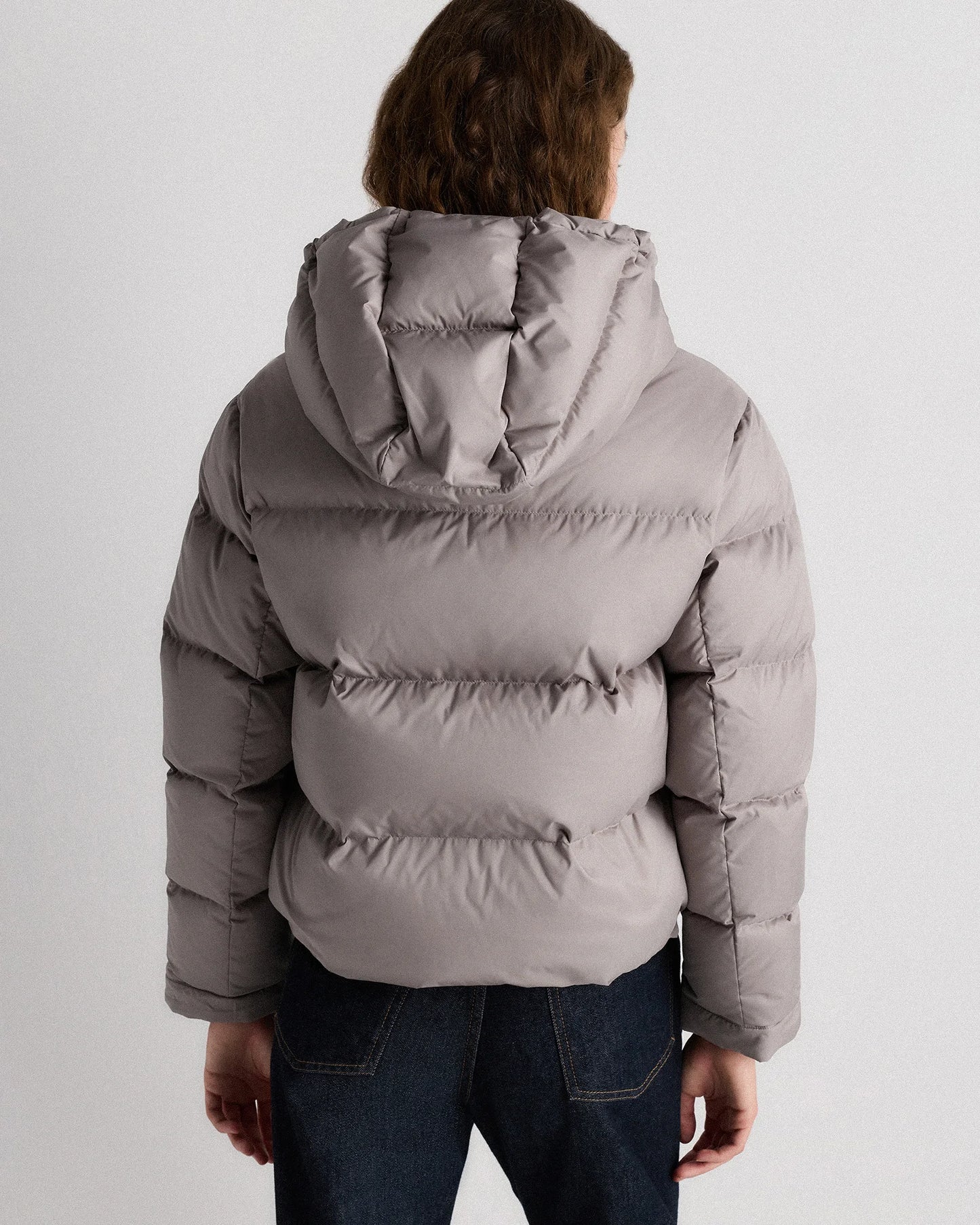 Responsible Down Cropped Puffer Jacket - XS / Shiny Black