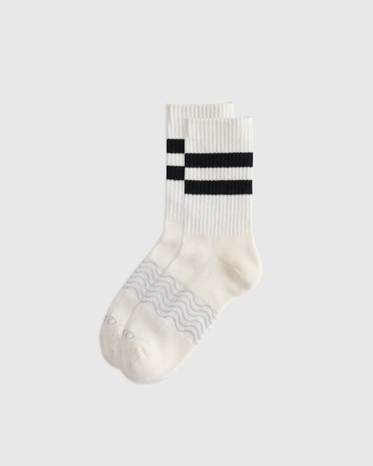 Everyday Cotton Varsity Stripes Half-Crew Sock (4-Pack) - S / Ivory/Navy Stripe