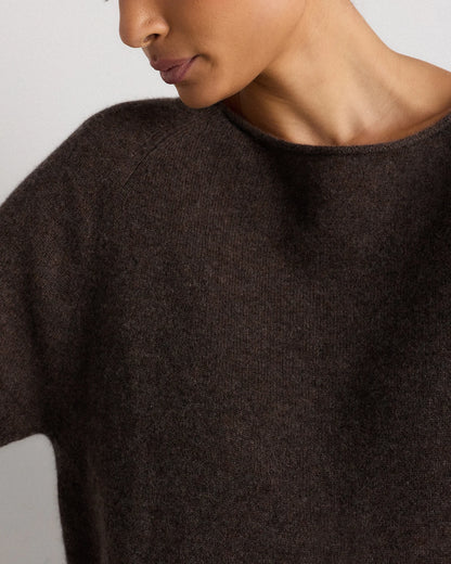 Mongolian Cashmere Boatneck Sweater - XS / Black