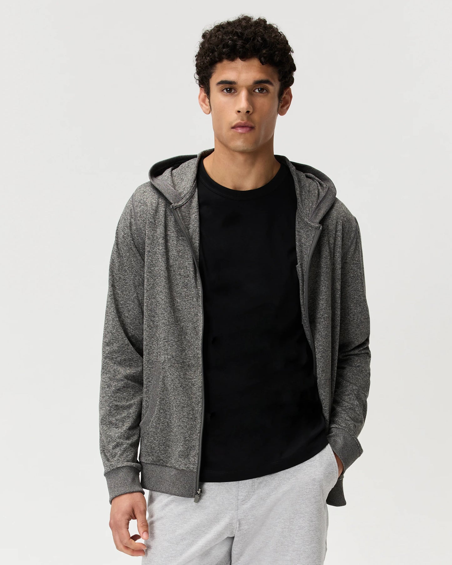 Flowknit Performance Full-Zip Chest Pocket Hoodie - XS / Heather Deep Navy