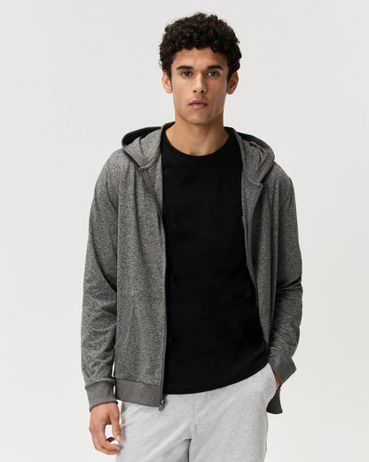 Flowknit Performance Full-Zip Chest Pocket Hoodie - XS / Heather Deep Navy