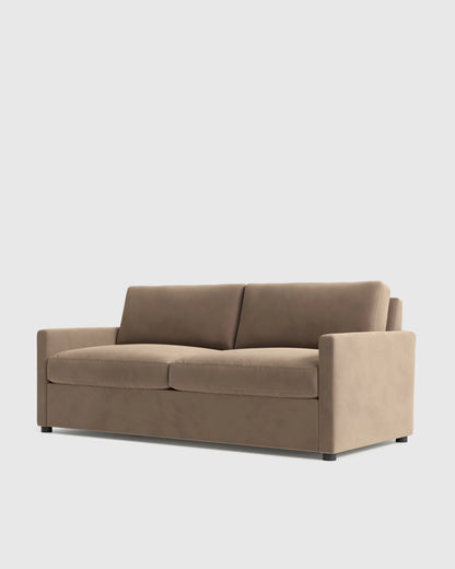 Brennan Sofa in Performance Velvet - 7ft / Taupe