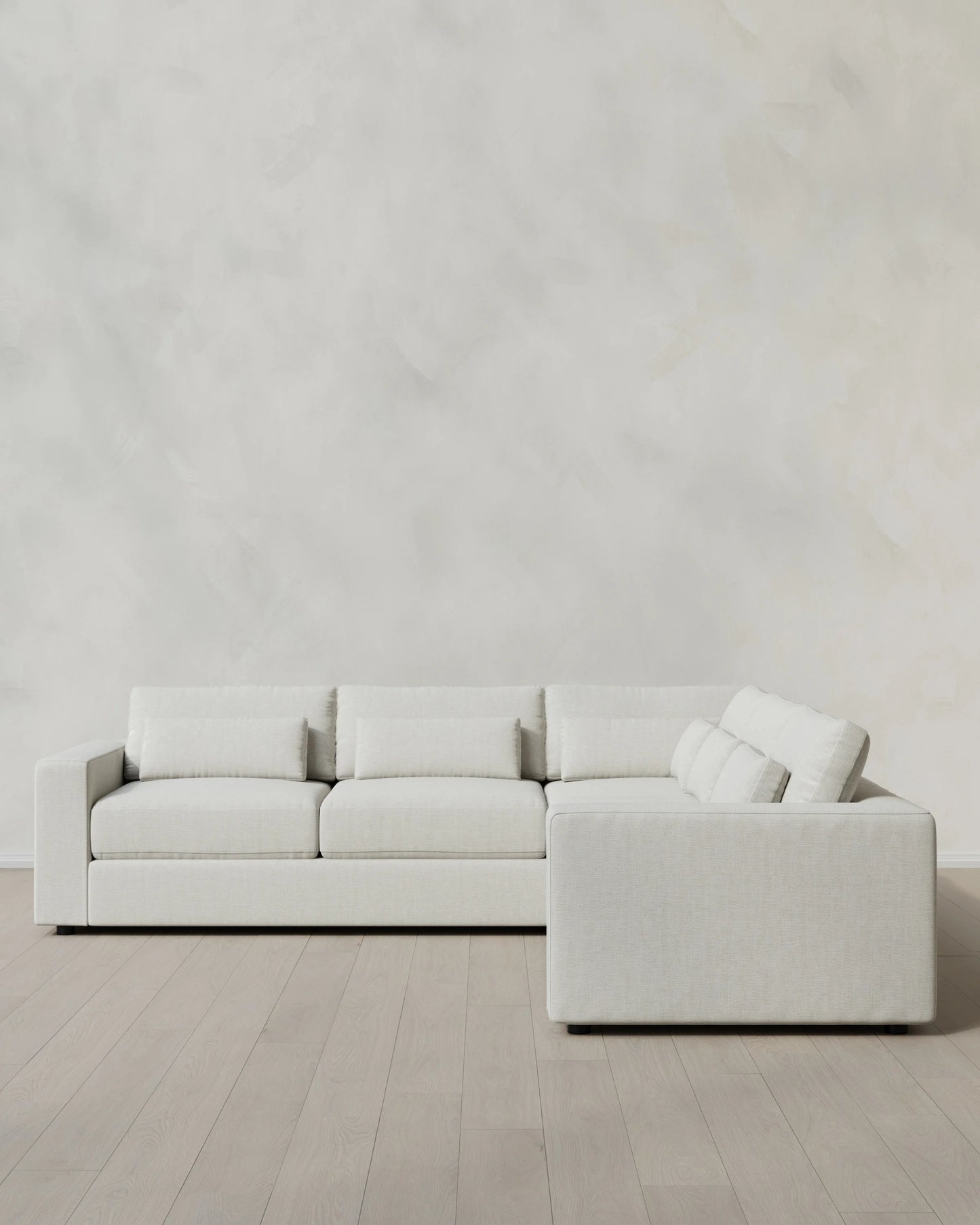 Ashford Deep Seat L Sectional in Performance Chenille Linen Blend - 119x119 / Sorrell