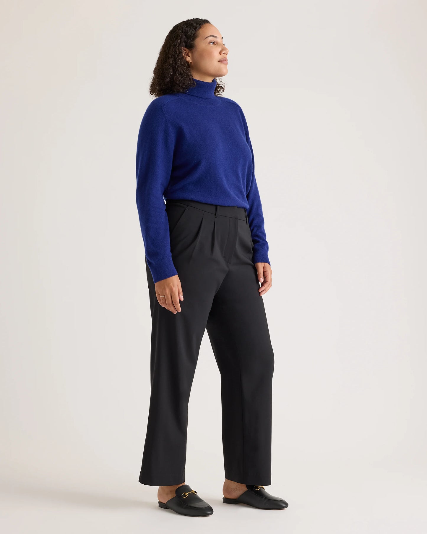 Italian Wool Pleated Trouser - 0 / Black