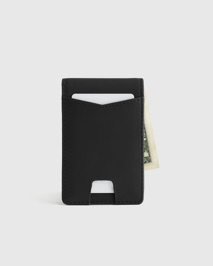 Italian Leather Money-Clip Wallet - One Size / Chocolate Brown