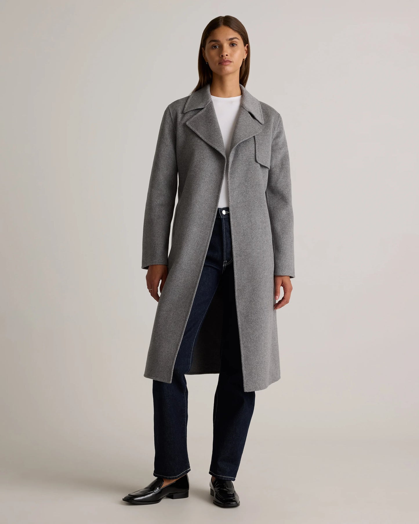 Double-Faced Merino Wool Trench Coat - XS / Caramel