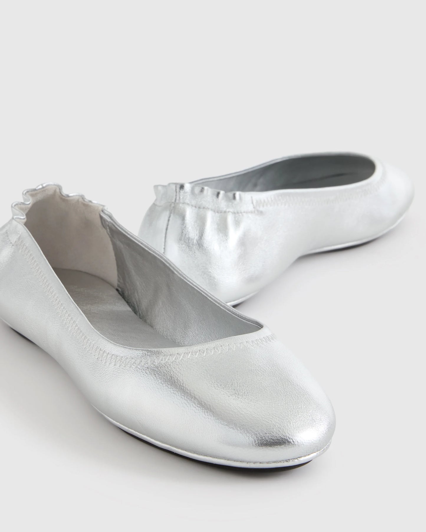 Italian Leather On-The-Go Ballet Flat - 5 / Cognac