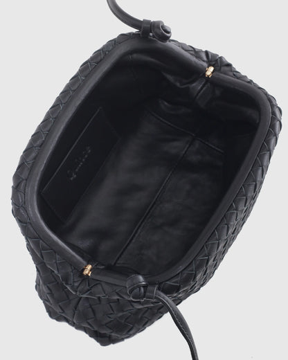 Naomi Handwoven Clutch - One Size / Black