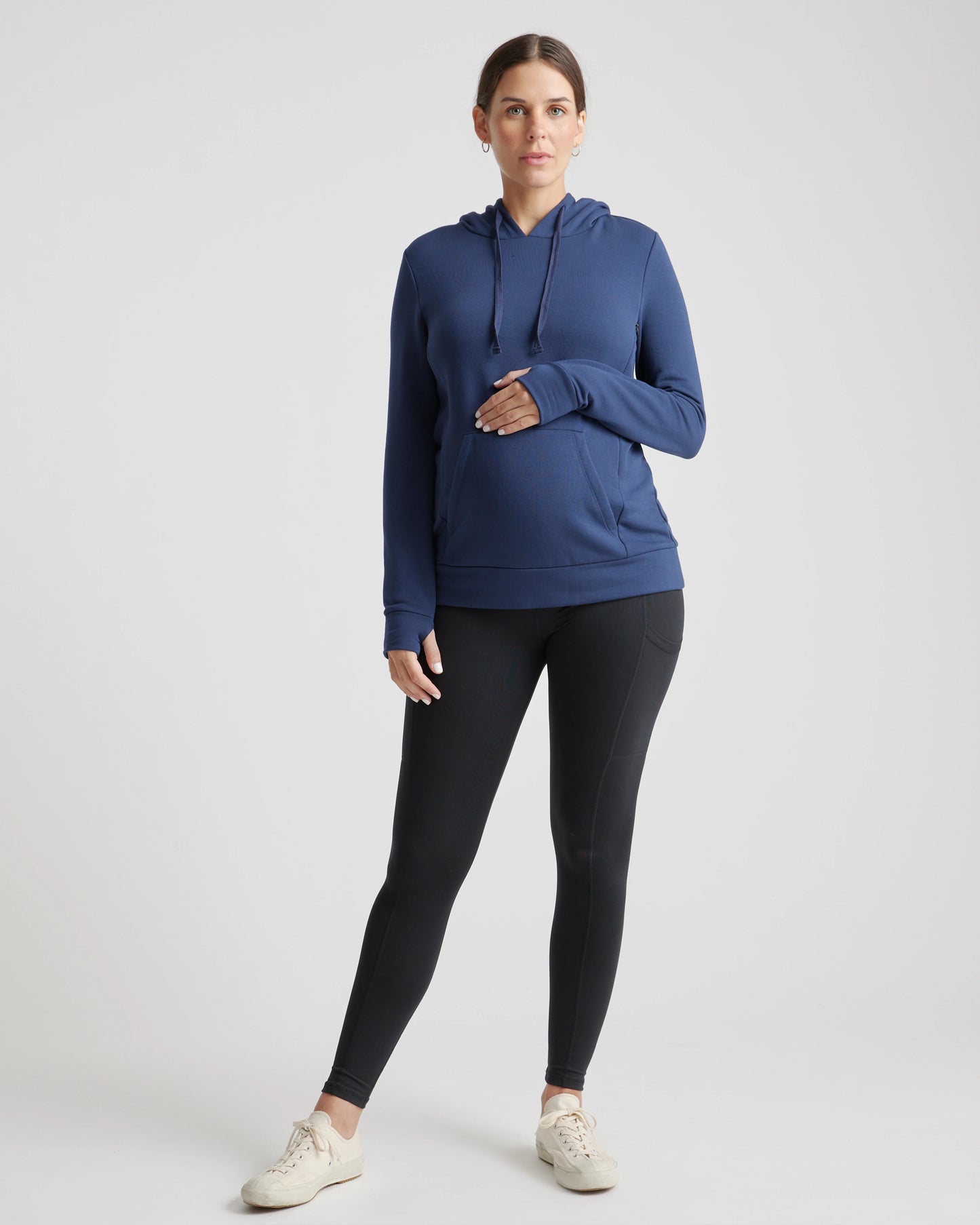SuperSoft Fleece Maternity & Nursing Hoodie - XS / Off-White
