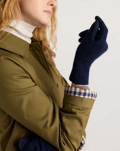 Mongolian Cashmere Gloves - One Size / True Navy