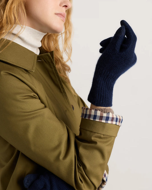 Mongolian Cashmere Gloves - One Size / True Navy