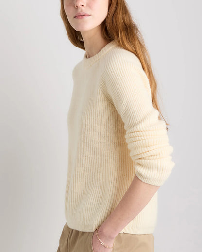 Mongolian Cashmere Fisherman Crewneck Sweater - XS / Teak