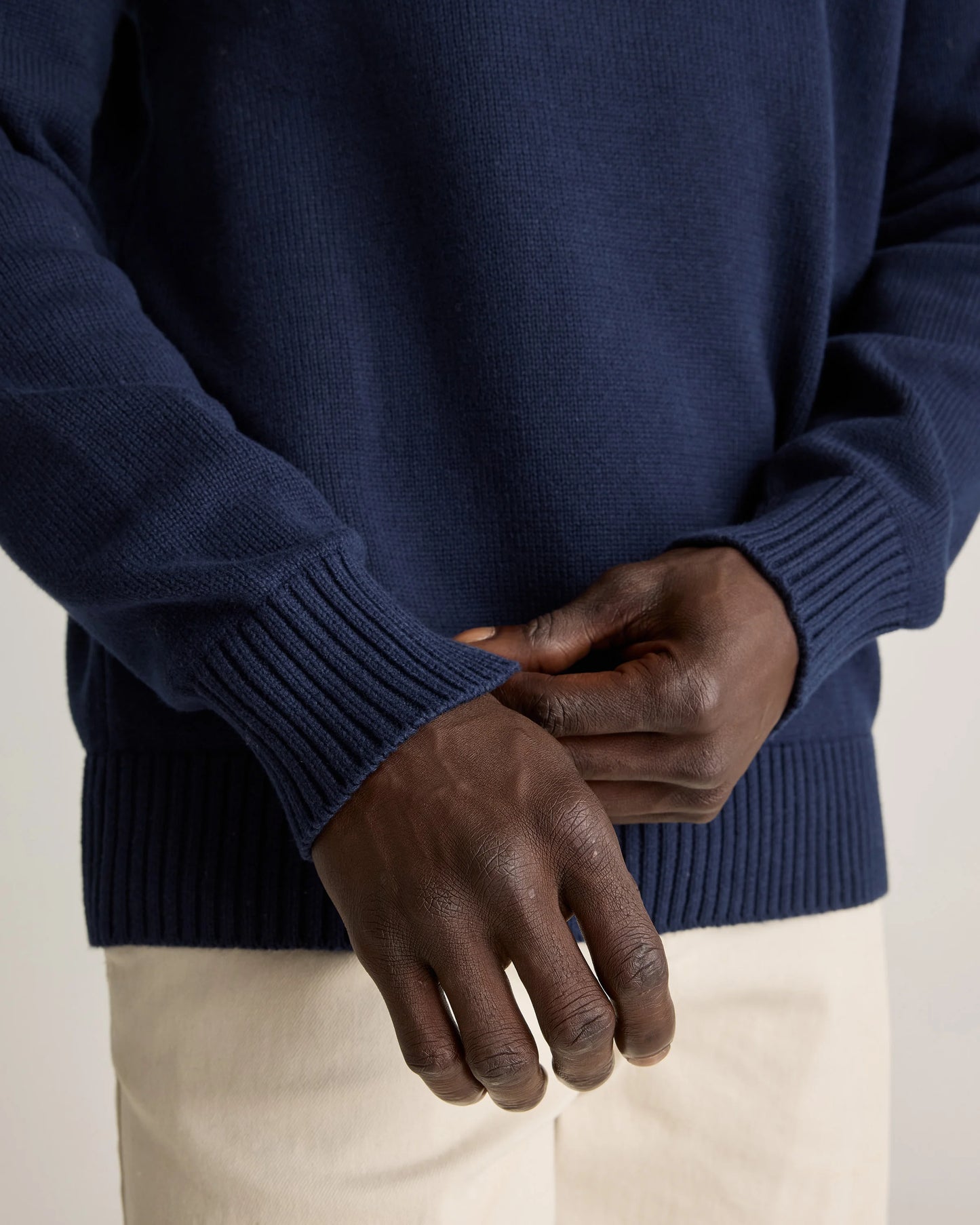 100% Organic Cotton Crewneck Sweater - S / Speckled Beige
