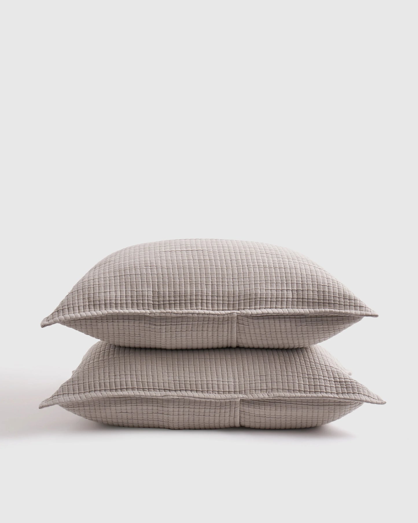 Organic Ribbed Cotton Shams - Standard / Toffee