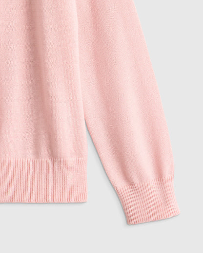 100% Organic Cotton Crewneck Cardigan - 2T / Ivory