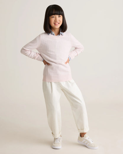 Washable Cashmere Crewneck Sweater - 6 / Heather Grey