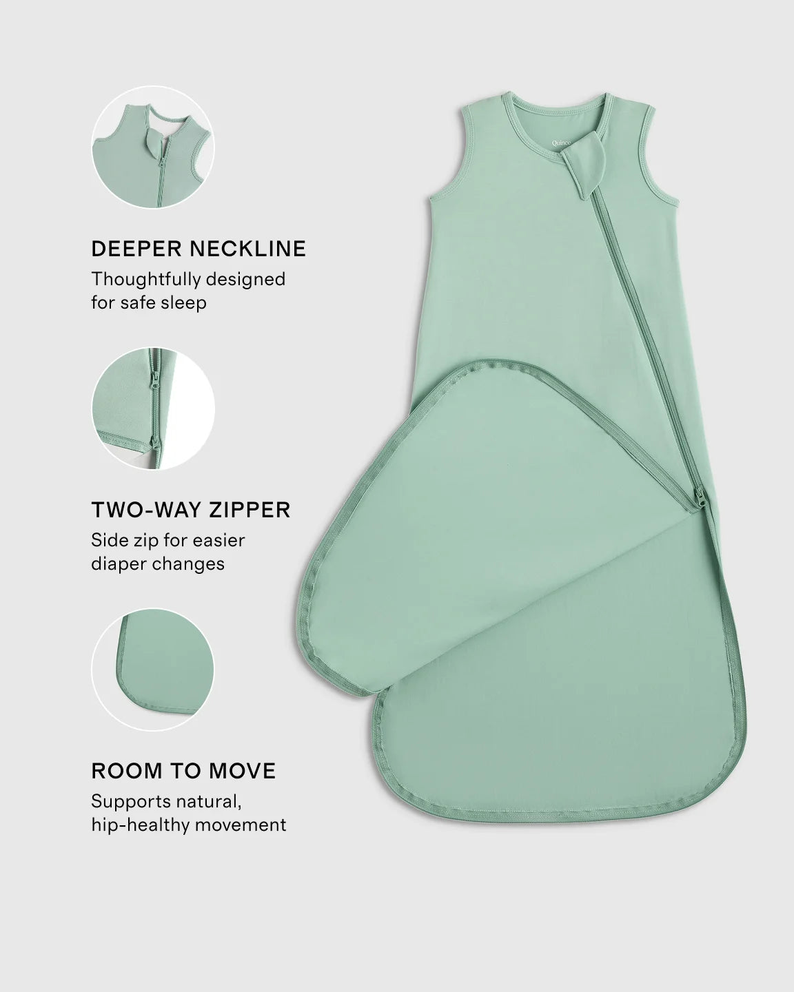 Bamboo Sleep Bag 0.5 TOG - S / Colony Blue