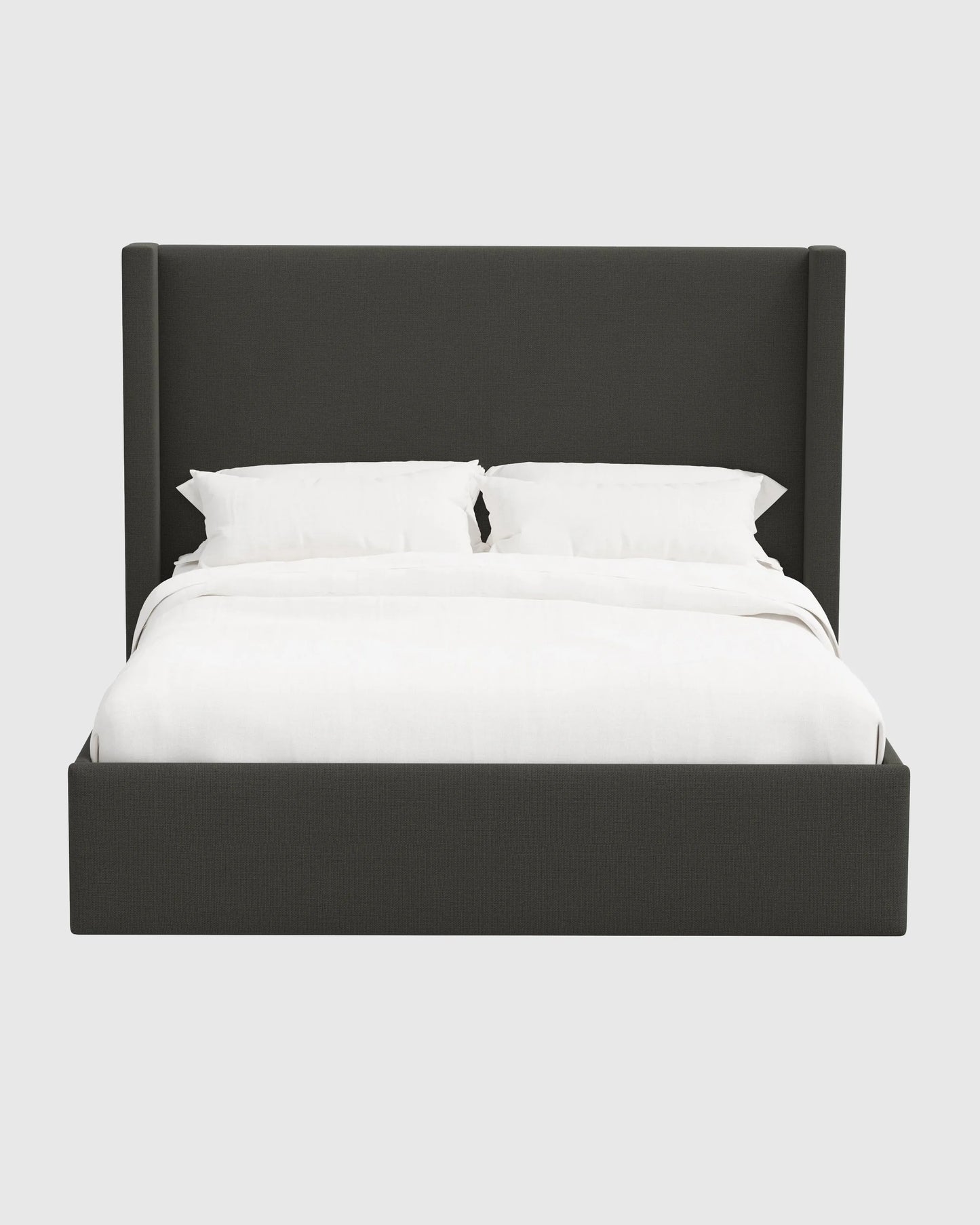 100% Linen Wingback Bed - Full / Canvas