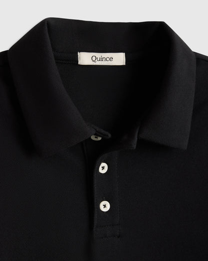 Organic Cotton Long Sleeve Pique Polo - 2T / White
