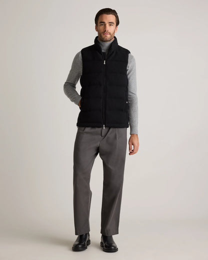 Mongolian Cashmere Puffer Vest - S / True Navy