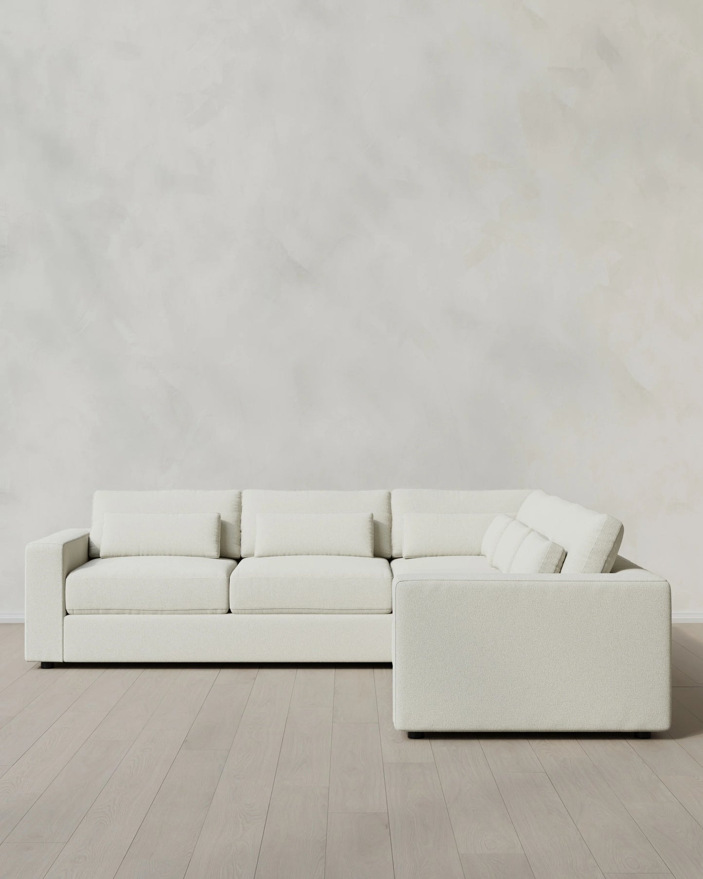 Ashford Deep Seat L Sectional in Performance Basketweave - 119x119 / Fog