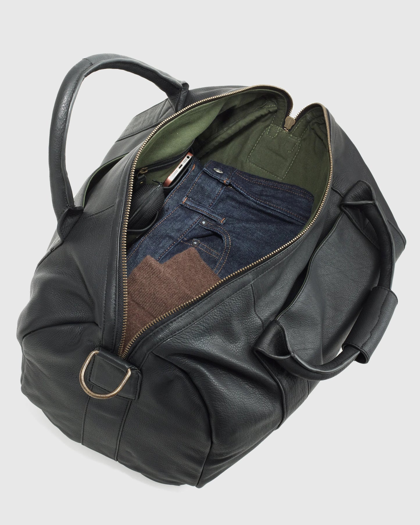 Nappa Leather Duffle Bag - One Size / Dark Brown