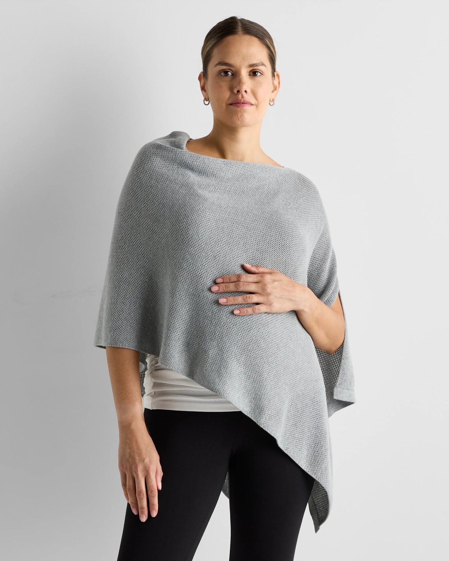 Lightweight Cotton Cashmere Nursing Shawl - One Size / Pale Custard Yellow