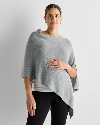 Lightweight Cotton Cashmere Nursing Shawl - One Size / Pale Custard Yellow