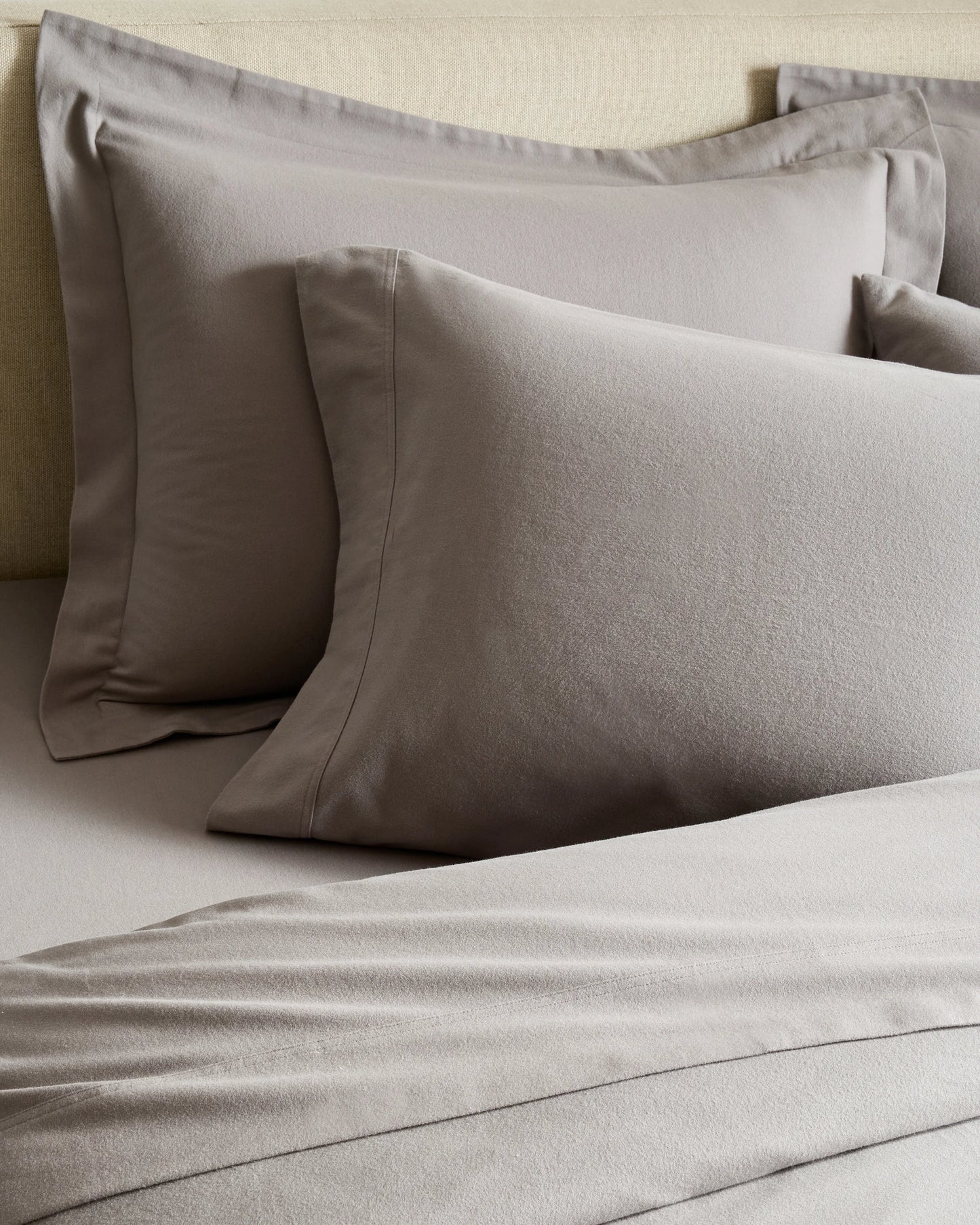 Luxury Organic Flannel Duvet Cover Set - Twin / Grey