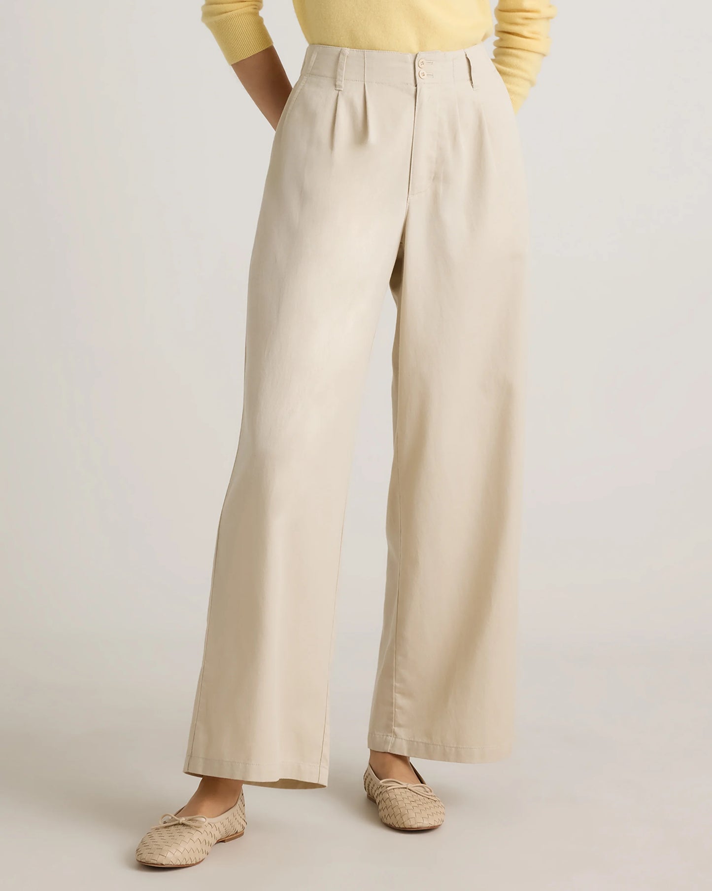 Drapey Twill Pleated Trouser - 0 / Baywood
