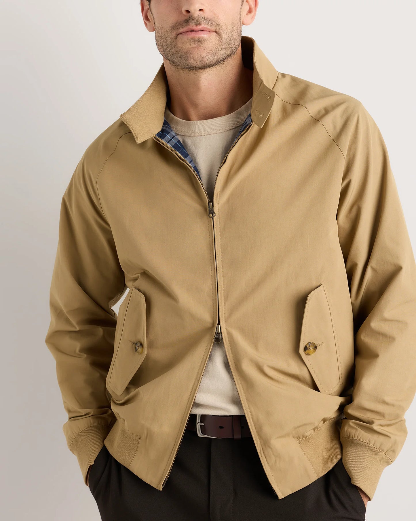 Heritage Water-Resistant Harrington Jacket - S / Deep Navy