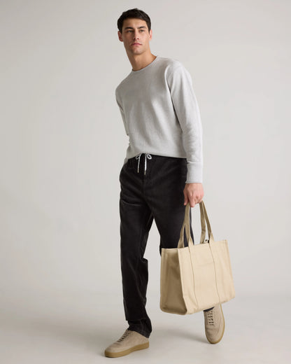 Organic Stretch Corduroy Drawstring Trousers - S / Storm Blue