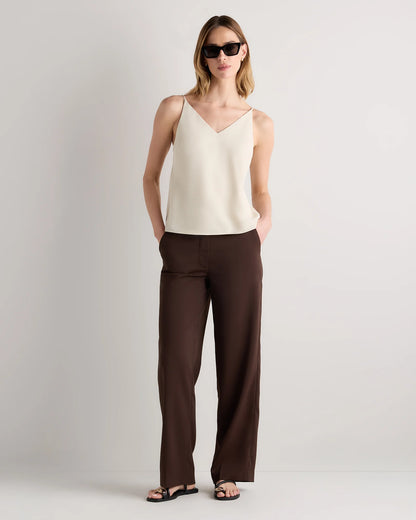 Matte V-Neck Cami - XS / Porcelain Ivory
